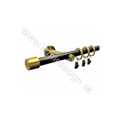 LEMIR Garniža Pullo 19 mm Black Gold komplet 240 cm