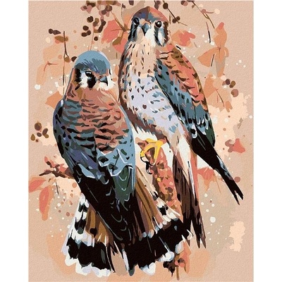 Zuty Malování podle čísel Dvě poštolky 40 x 50 cm bez rámu a bez vypnutí plátna