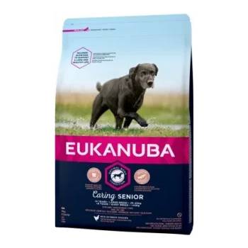 EUKANUBA Senior Large Breed - Пълноценна суха храна за кучета над 9 години от едри породи с пилешко и пуешко месо, 15 кг