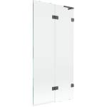 Mexen Lunar L параван за баня 2-крилен десен 90 x 150 см, прозрачен, четка в цвят gun gray - 897L-090-100-66-00-P (897L-090-100-66-00-P)