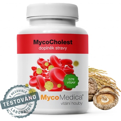 MycoMedica MycoCholest pomáha udržať správnu hladinu cholesterolu v tele a podporuje kardiovaskulárny systém MycoMedica 120 kapsúl
