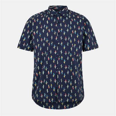 Риза с къс ръкав Peter Werth Men's Plain Short Sleeve Shirt - All Over Print