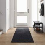 vidaXL Килим пътека Антрацит 80 x 400 см текстил (42011425)