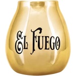 Yaguar Керамичен калебас с лого El Fuego (златен) 350 мл