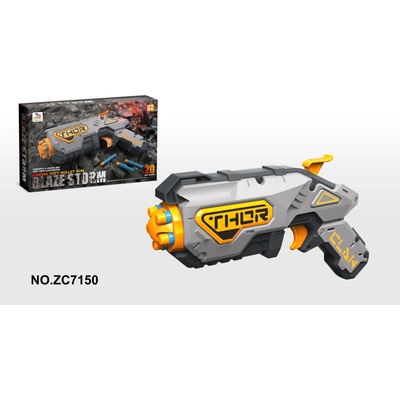 Detská hračka blaster Blaze Storm sivý + 20 bezpečných projektilov