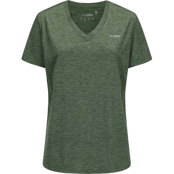 Image 1 of USA Pro Дамска тениска USA Pro Tech V Tee Ladies - Forest Green
