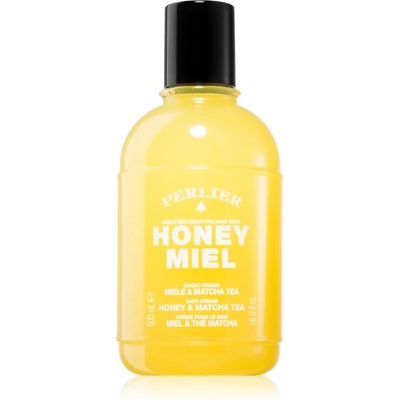 Perlier Honey Miel Honey & Matcha Tea sprchový a kúpeľový krém 500 ml