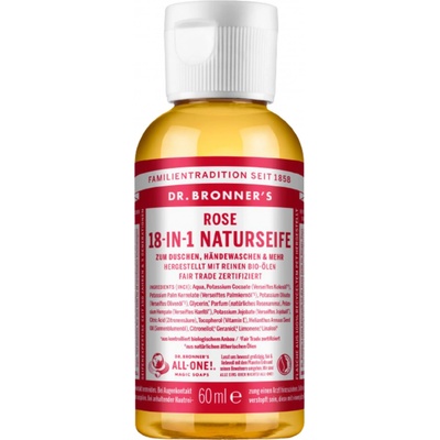 Dr. Bronner's prírodné mydlo s ružou 60 ml