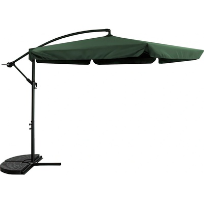 Záhradný slnečník konzolový 300 cm AGA MR2023-Dark Green tmavozelený
