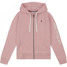 US Polo Assn Logo Zip Through Hoodie Peachskin