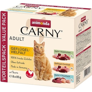Animonda CARNY Cat Adult Multipack Пилешка смес 8 x 85 г
