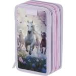 Herlitz Ученически несесер троен c 31 части, 3 ципа, Whisper Mane - Herlitz