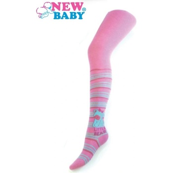 New Baby bavlnené pančucháčky ružové little bear Ružová