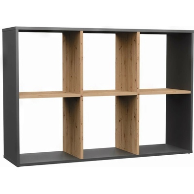 TP Living Regál MALAX 110 cm antracit/dub artisan