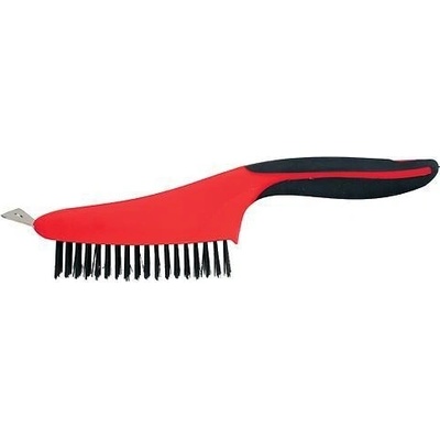 Strend Pro Kefa CG682, 3 radová, oceľová, so škrabkou, ComfortGrip