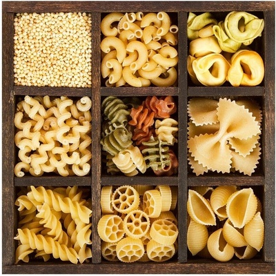 Sklenený obraz Cestoviny box, 30 × 30 cm, GL-18370