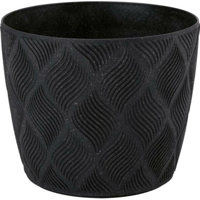 KVĚTINÁČ FLOW PETIT ECO WOOD 270MM HLUBOKÝ ČERNÝ*1931