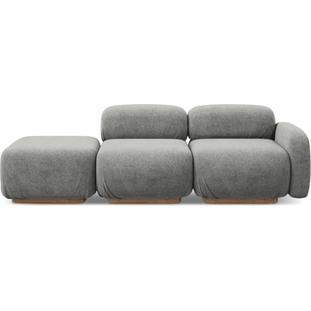 makamii Сив модулна лежанка от букле (ляв ъгъл) Ailani - Makamii (AILANI_3SOL_7_W1_C18)