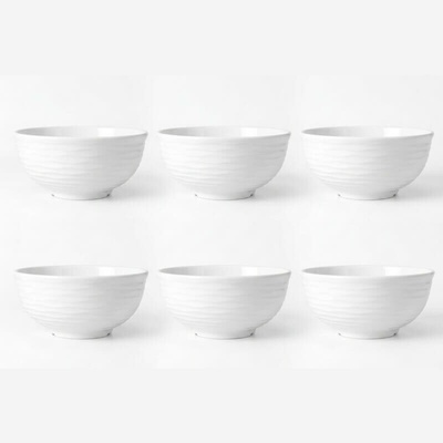 Green Home Prémiové bílé misky s kamennou strukturou 750 ml