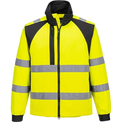 Portwest wx2 eco hi-vis cd861 / Светлоотразително еко работно яке - hv жълто/черно l (cd861ybrl)