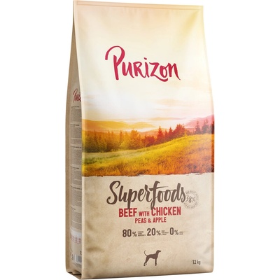 Purizon Superfoods hovězí s kuřecím hráškem a jablky 2 x 12 kg