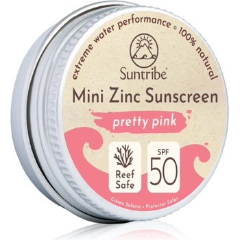Suntribe Mini Zinc Sunscreen минерален защитен крем за лице и тяло SPF 50 Pretty Pink 15 гр