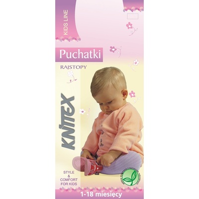 vrúbkované pančuchy Agatka Puchatki 100 den modrá bledá