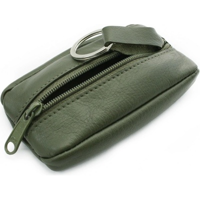 Tmavě zelená kožená se zipovou kapsou 619 2418 57