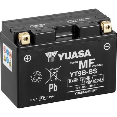 Motobaterie 12V, YT9B, 8,4Ah, 120A, bezúdržbová MF AGM 150x70x105, YUASA originál (aktivovaná ve výrobě)
