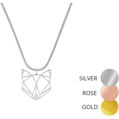 BeWooden Dámský řetízek fox steel pendant PSS2 zlatá