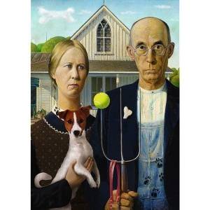 Trefl Puzzle - 500 - American Gothic: Dog Edition Trefl 37526