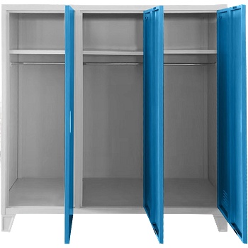 Carmen Метален шкаф Carmen CR-1605-3 JZ - сив / син (3580179_1)