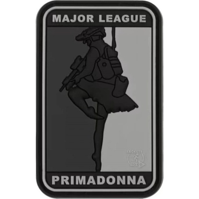 Plastové 3D patche 3D gumová nášivka MAJOR LEAGUE PRIMADONNA Patch - Čierna / biela