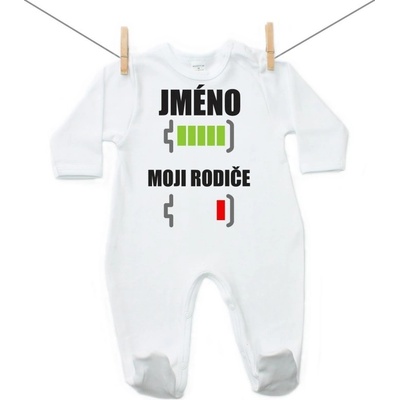 Boodyy Overal Baterie nabitá vybitá rodiče se jménem
