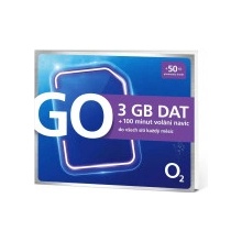 O2 SIM karta GO 3GB - Kredit 50Kč