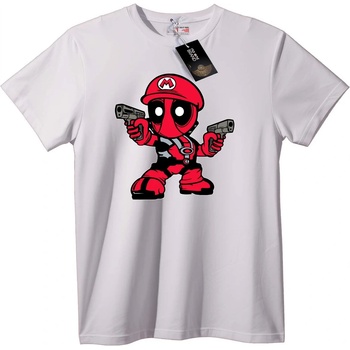 NOONEBRAND Тениска Mario x Deadpool - L, Black