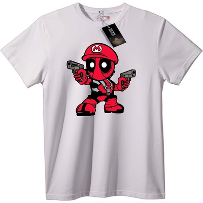 NOONEBRAND Тениска Mario x Deadpool - L, Black