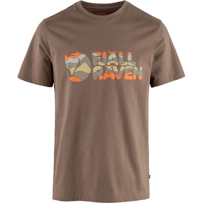 Fjällräven Мъжка тениска Fjällräven Multicolor Logo T-Shirt - Suede Brown - размер XXL (216-6075-0316)
