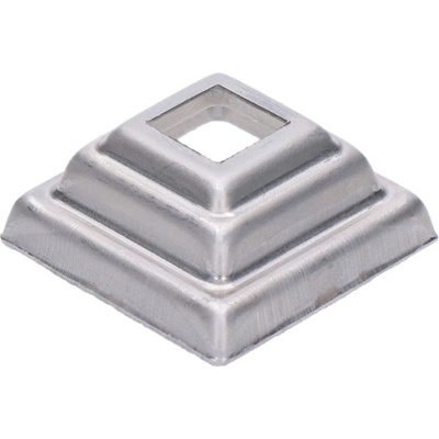 Krytka plechová, 44 x 44 x 20 mm, díra: 14 x 14 mm