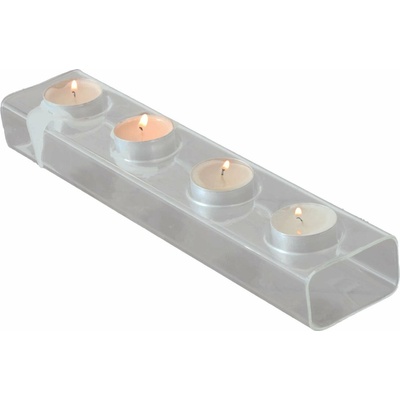Svietnik HD Home Design svietnik na 4 sviečky sklo 4 x 33 x 7 cm (A09200_BI1)