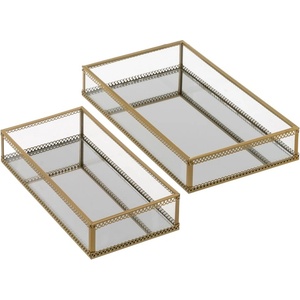 Casa Selección Метални декоративни подноси 2 бр. 14x24 cm - Casa Selección (806536)