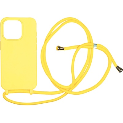Mobile Origin Силиконов (TPU) калъф с връзка за носене за iPhone 15 Pro - Mobile Origin Lanyard Silicone Case (жълт) (LYC-S-YLW-15PRO)