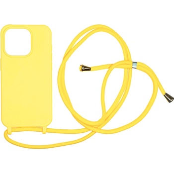 Mobile Origin Силиконов (TPU) калъф с връзка за носене за iPhone 15 Pro - Mobile Origin Lanyard Silicone Case (жълт) (LYC-S-YLW-15PRO)