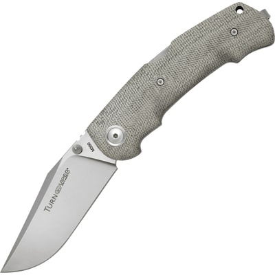 Viper TURN Essential Clip Point Satin M390, Green Canvas Micarta V5988CG