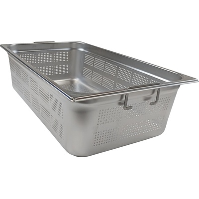 Děrovaná gastronádoba GN 1/1 s uchy Redfox GND 1/1-150 U - hloubka 150 mm