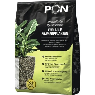 Lechuza Pon 3 l minerálny pre izbové a jedlé rastliny predhnojený 3 l