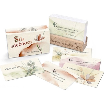Síla vděčnosti - karty s dřevěným stojánkem – Zbozi.Blesk.cz