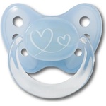 Dentistar Латексова залъгалка с халка Dentistar - Орто сърчица, синя, размер 1 (22102) - ozone
