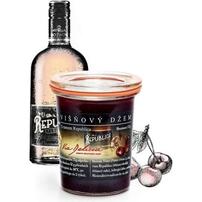 Via Delicia Višňový džem s rumem republica 170 g