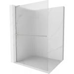 Mexen Kioto+ L душ кабина със стъклена стена с рафт Walk-in 110 x 200 см, райе, полиран никел - 800-110-123-97-09 (800-110-123-97-09)